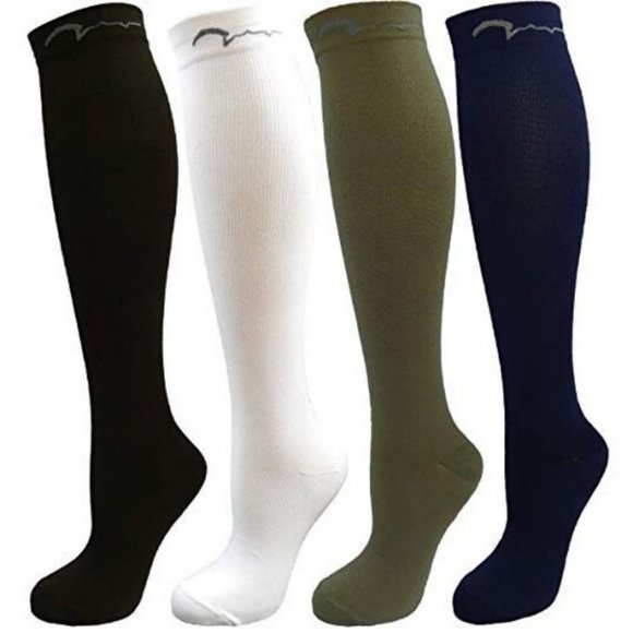 4 Pair Youth Graduated Compression Socks for Baske - Picture 1 of 2